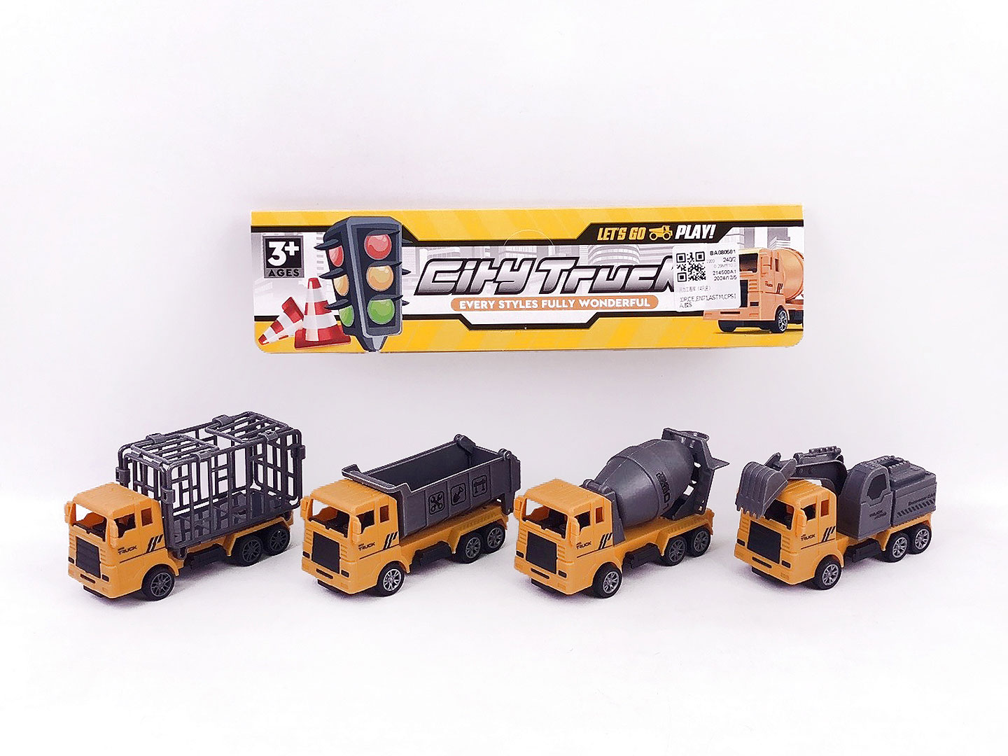 Pull Back Construction Truck(4in1) toys