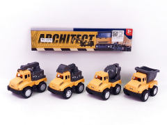 Pull Back Construction Truck(4in1) toys