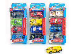 8.5CM Die Cast Racing Car Pull Back(4in1)