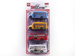 Pull Back School Bus(4in1) toys