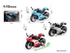 1:12 Die Cast Motorcycle Pull Back W/L_S(3C)