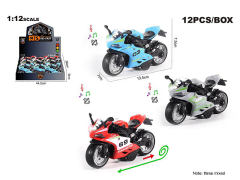 1:12 Die Cast Motorcycle Pull Back W/L_S(12in1) toys