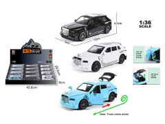 英文1:36劳斯莱斯库里南压铸锌合金回力车(12只庄)