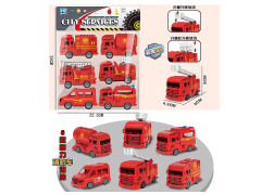 Pull Back Fire Engine(6in1) toys