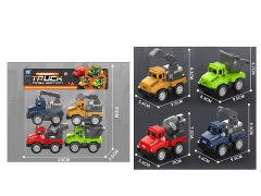 Pull Back Construction Truck(4in1) toys