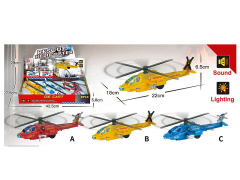 Die Cast Helicopter Pull Back W/L_S(6in1) toys