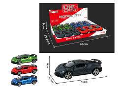 1:28 Die Cast Car Pull Back W/L_M(12in1) toys