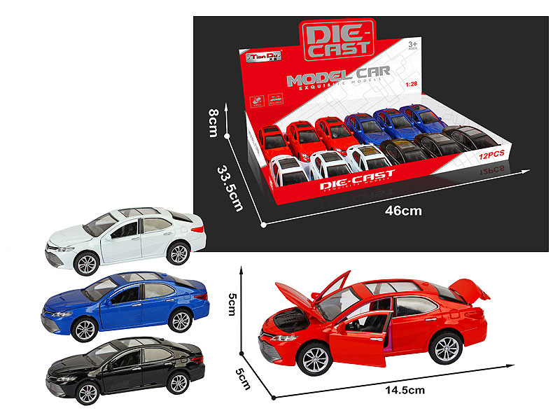 1:28 Die Cast Car Pull Back(12in1) toys