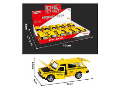 1:28 Die Cast Taxi Pull Back(12in1) toys