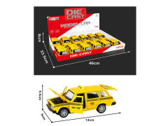 1:28 Die Cast Taxi Pull Back W/L_M(12in1) toys