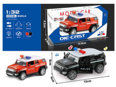 1:32 Die Cast Police Car Pull Back W/L_M(2C) toys