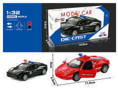 1:32 Die Cast Police Car Pull Back(2C) toys