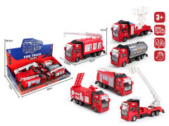 Die Cast Fire Engine Pull Back(6in1) toys