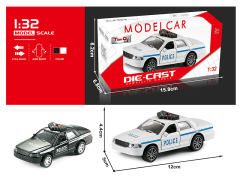 1:32 Die Cast Police Car Pull Back(2C) toys