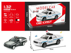 1:32 Die Cast Police Car Pull Back W/L_M(2C) toys