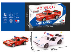 1:32 Die Cast Police Car Pull Back W/L_M(2C) toys