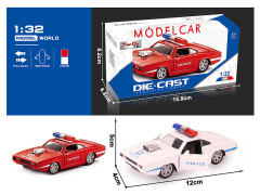 1:32 Die Cast Police Car Pull Back(2C) toys