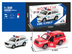 1:32 Die Cast Police Car Pull Back(2C) toys