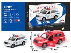 1:32 Die Cast Police Car Pull Back W/L_M(2C) toys