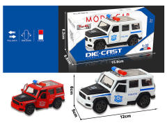 1:32 Die Cast Police Car Pull Back(2C) toys