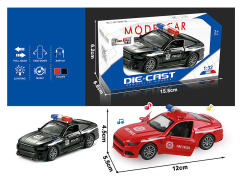 1:32 Die Cast Police Car Pull Back W/L_M(2C) toys