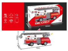 1:32 Metal Pull Back Fire Engine W/L_M toys