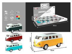 1:32合金回力两开门仿真巴士带灯光/音乐(12只庄)