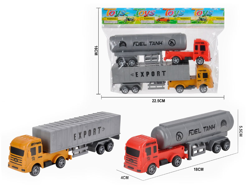 Pull Back Container & Tanker(2in1) toys