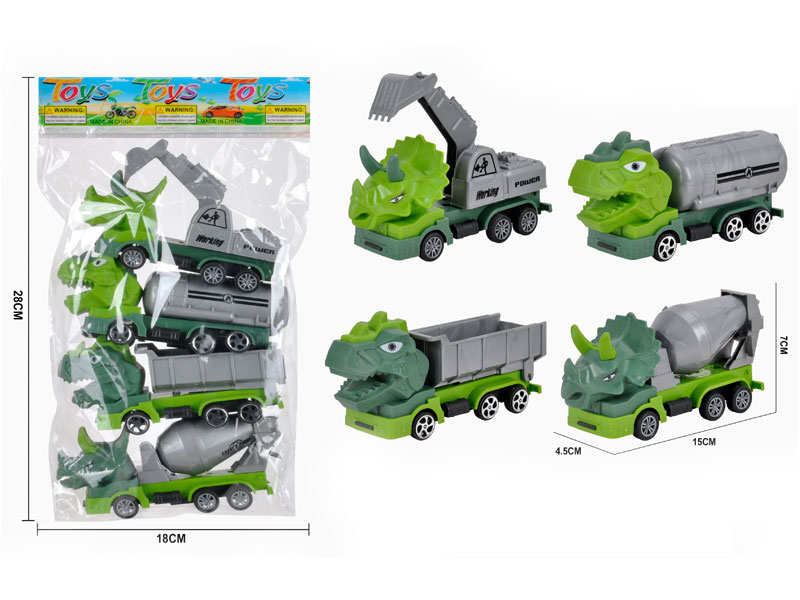 Pull Back Construction Truck(4in1) toys