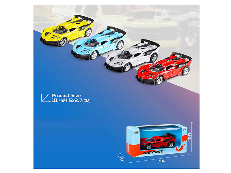 Die Cast Sports Car Pull Back(4C) toys