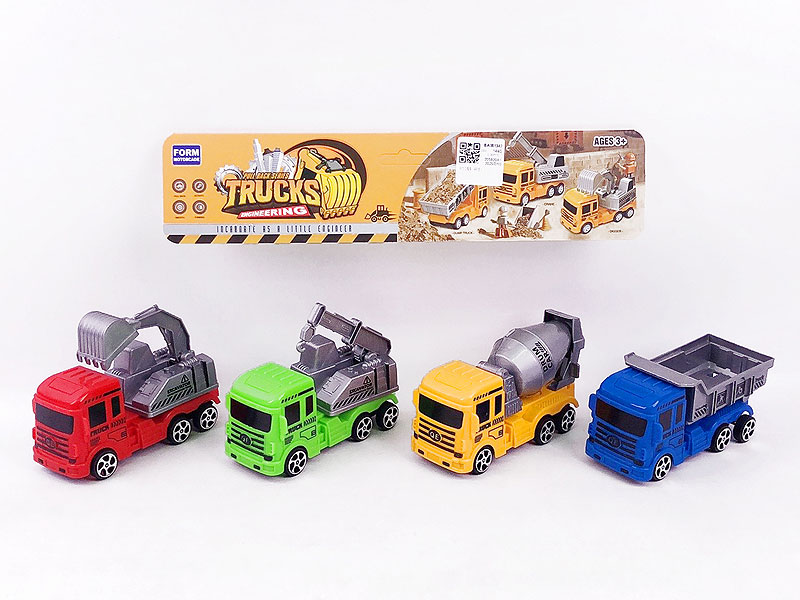 Pull Back Construction Truck(4in1) toys