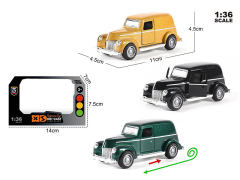 1:36 Die Cast Car Pull Back(3C) toys