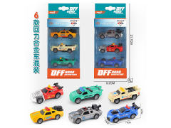 1:64 Die Cast Police Car Pull Back(3in1) toys