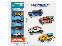 1:64 Die Cast Cross-country Car Pull Back(4in1) toys