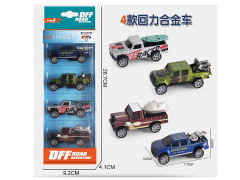 1:64 Die Cast Cross-country Car Pull Back(4in1) toys