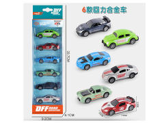 1:64 Die Cast Car Pull Back(6in1) toys