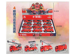 1:64 Die Cast Fire Engine Pull Back(12in1) toys