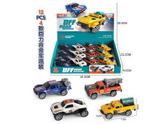 1:64 Die Cast Cross-country Car Pull Back(12in1) toys