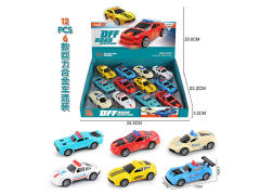 1:64 Die Cast Police Car Pull Back(12in1) toys