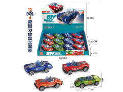 1:64 Die Cast Sports Car Pull Back(12in1) toys