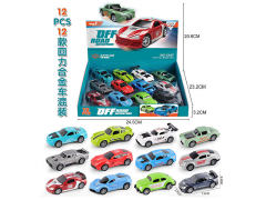 1:64 Die Cast Car Pull Back(12in1) toys