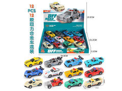 1:64 Die Cast Police Car Pull Back(12in1) toys