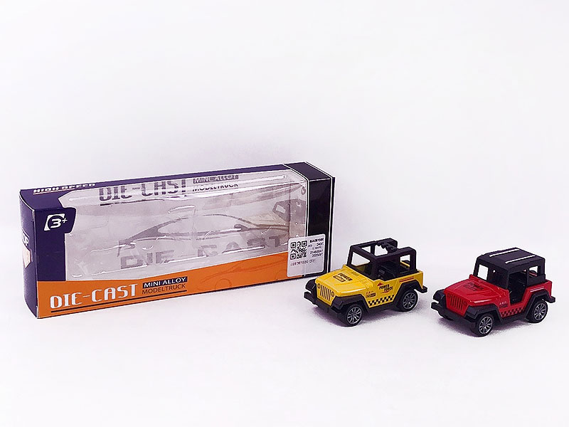 Die Cast Jeep Pull Back(2in1) toys