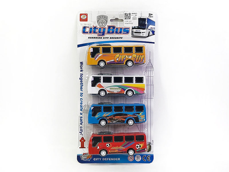 Pull Back Bus(4in1) toys