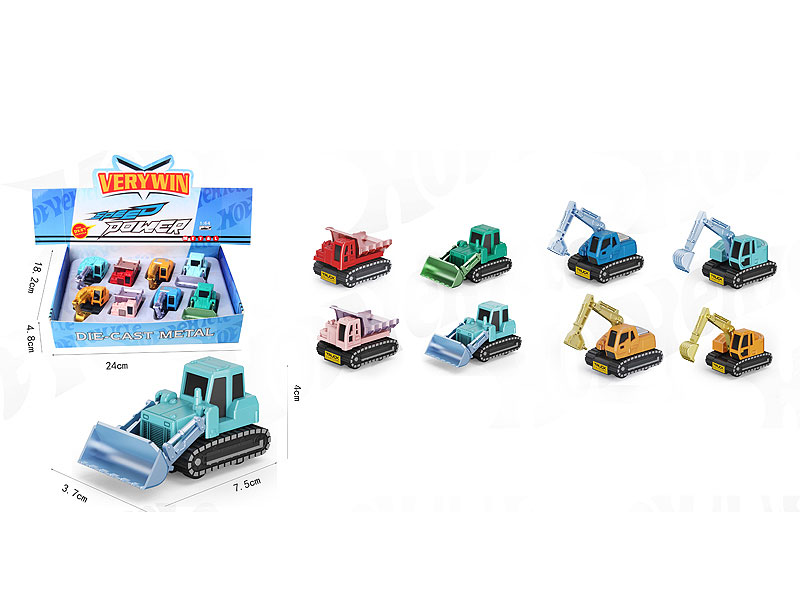 Die Cast Construction Truck Pull Back(8in1) toys