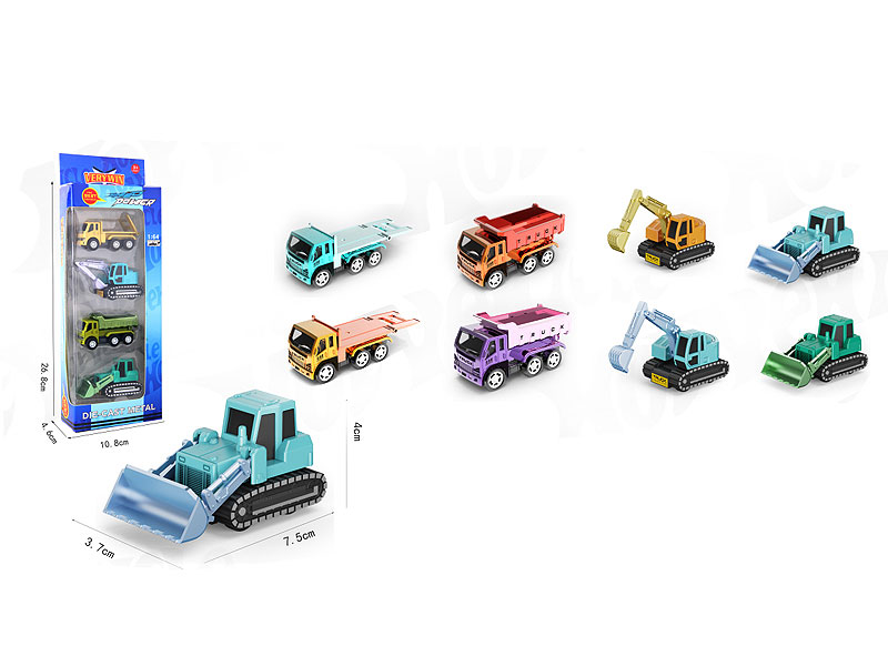 Die Cast Car Pull Back(4in1) toys