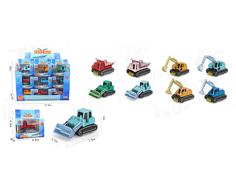 Die Cast Construction Truck Pull Back toys