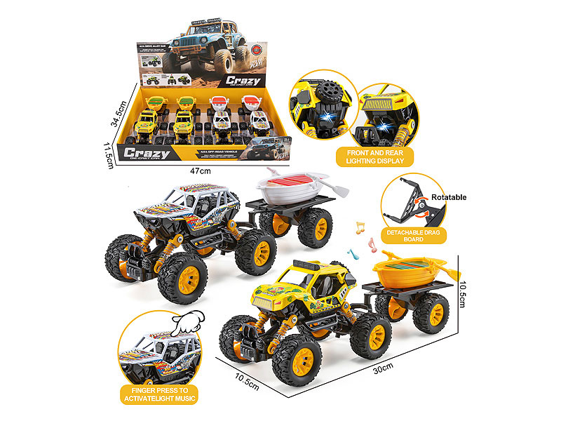 Die Cast Truck Pull Back(4in1) toys