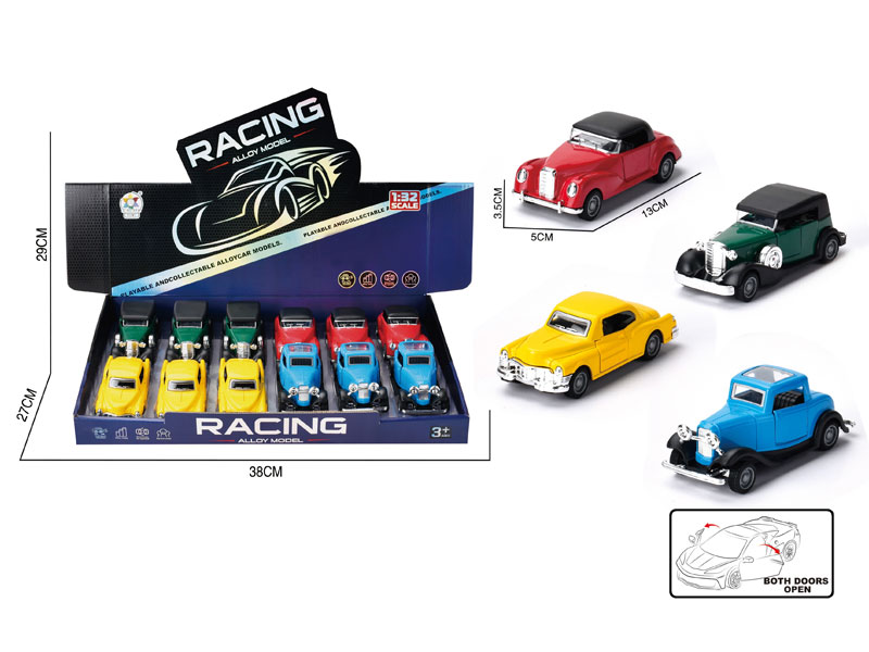 1:32 Die Cast Car Pull Back(12in1) toys