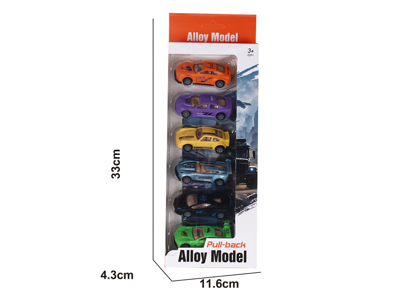 Die Cast Car Pull Back(6in1) toys